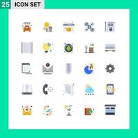 conjunto de 25 iconos modernos de ui símbolos signos para reglas tecnología de caja gdpr volar elementos de diseño vectorial editables vector