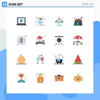 Universal Icon Symbols Group of 16 Modern Flat Colors of diet print clothes paper advertisement Editable Pack of Creative Vector Design Elements