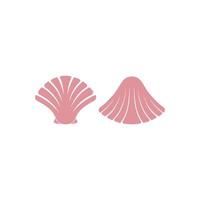 Scallop logo template vector icon illustartion