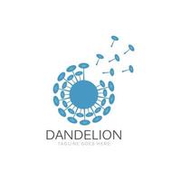 Illustration of concept dandelion. Vecto vector