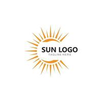 plantilla de vector de icono de logotipo de sol