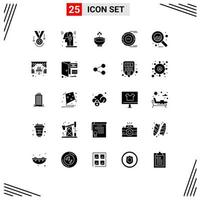 paquete de iconos vectoriales de stock de 25 signos y símbolos de línea para análisis elementos de diseño vectorial editables de diwali de lámpara de idea ligera vector