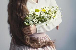 Close up bunch of flowers concept photo