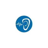 Hearing logo template vector icon illustration