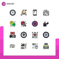 16 Creative Icons Modern Signs and Symbols of answer location pollution map huawei Editable Creative Vector Design Elements