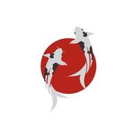 Koi fish logo vector icon