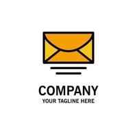 Mail Email Message Global Business Logo Template Flat Color vector