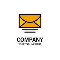 Mail Email Message Global Business Logo Template Flat Color vector