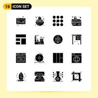 16 Creative Icons Modern Signs and Symbols of image collage secure protection card security Editable Vector Design Elements