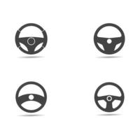 Steering Wheel logo vector template icon illustration