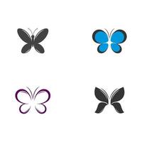 icono de vector de plantilla de logotipo de mariposa de belleza