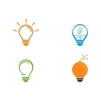 light bulb logo template vector icon illustration