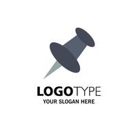 Marker Pin Mark Business Logo Template Flat Color vector