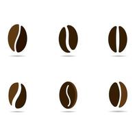 Ilustración de icono de vector de plantilla de granos de café de vector