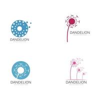 Illustration of concept dandelion. Vecto vector