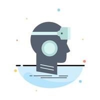 VR googles headset reality virtual Flat Color Icon Vector