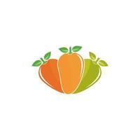 Mango in flat style. Mango vector logo.