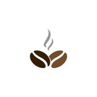 Ilustración de icono de vector de plantilla de granos de café de vector