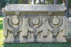 Sarcophagus in Aphrodisias Ancient City in Aydin, Turkiye photo