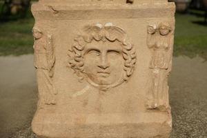 Sarcophagus in Aphrodisias Ancient City in Aydin, Turkiye photo