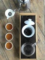 Tea time with pot photo