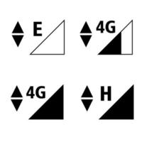 Telephone signal indicator icon vector design