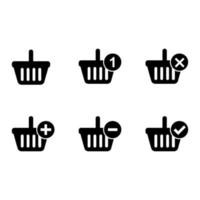 Vector illustration of a grocery basket