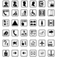 Vector set of icons with various symbols