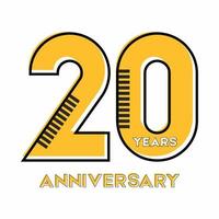 Vector design for 20 year anniversary