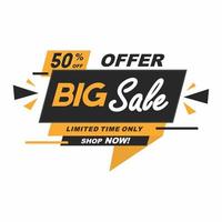 Big Sale promotion vector 50 percent off