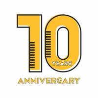 Vector design for 10 year anniversary