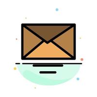 Mail Email Text Abstract Flat Color Icon Template vector