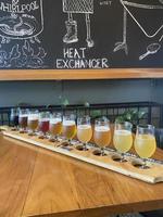 Ten beer tasting paddle photo