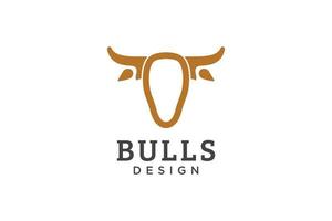 Letter O logo, Bull logo,head bull logo, monogram Logo Design Template Element vector