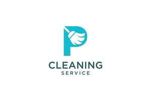 Letter P for cleaning clean service Maintenance for car detailing, homes logo icon vector template.