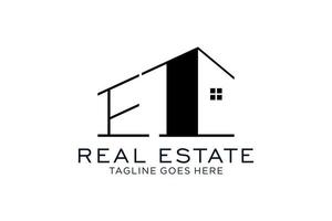 Letter E for Real Estate Remodeling Logo. Construction Architecture Building Logo Design Template Element. vector