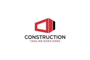 Letter O for Real Estate Remodeling Logo. Construction Architecture Building Logo Design Template Element. vector