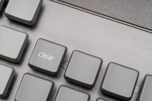 Close up of CLEAR button on the keyboard. photo