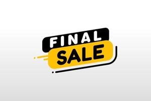 Final Sale banner, poster background. Big sale, special offer, discounts, Vector illustration