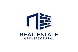 Letter N for Real Estate Remodeling Logo. Construction Architecture Building Logo Design Template Element. vector