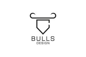 Letter C logo, Bull logo,head bull logo, monogram Logo Design Template Element vector