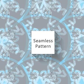 Resumen de patrones sin fisuras con patrón geométrico. fondo, papel tapiz, vector digital de textiles para el hogar y patrón en forma de flor nuevo