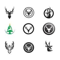 christmas and new year holiday symbol and logo design vector