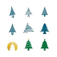 christmas and new year holiday symbol and logo design vector