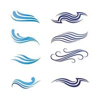 Wave and Water drop Logo Template vector set