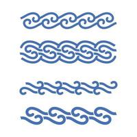 Wave and Water drop Logo Template vector set