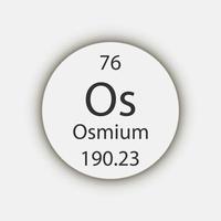 Osmium symbol. Chemical element of the periodic table. Vector illustration.