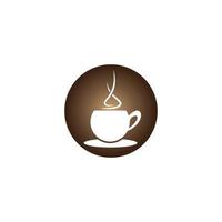 icono de vector de plantilla de logotipo de taza de café