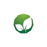 ilustración de icono de vector de plantilla de logotipo de ecología