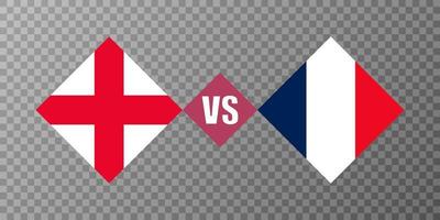 England vs France flag concept. Vector illustration.